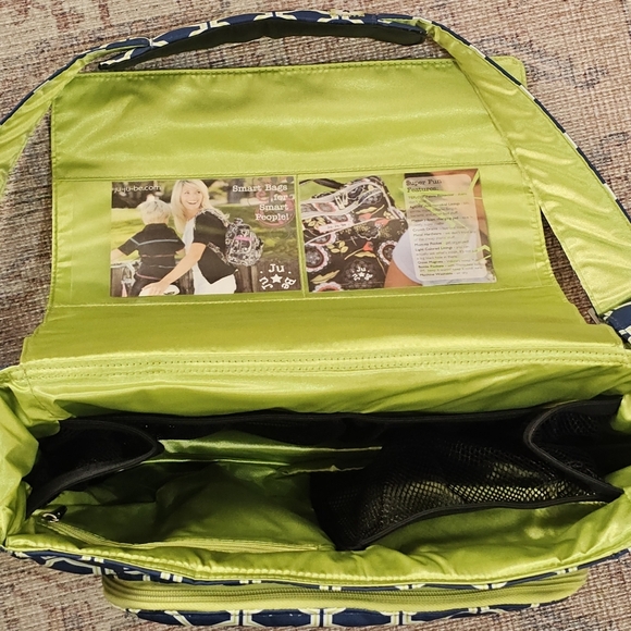 JuJuBe Royal Envy Diaper Bag Mom‎ Shoulder Bag Baby Waterproof Blue Green NWOT - Picture 5 of 11